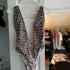 SHEIN one piece cheetah bikini